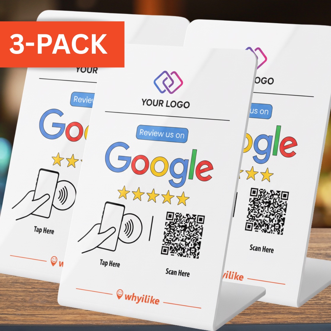 3-Pack – whyilike Google Review Stands