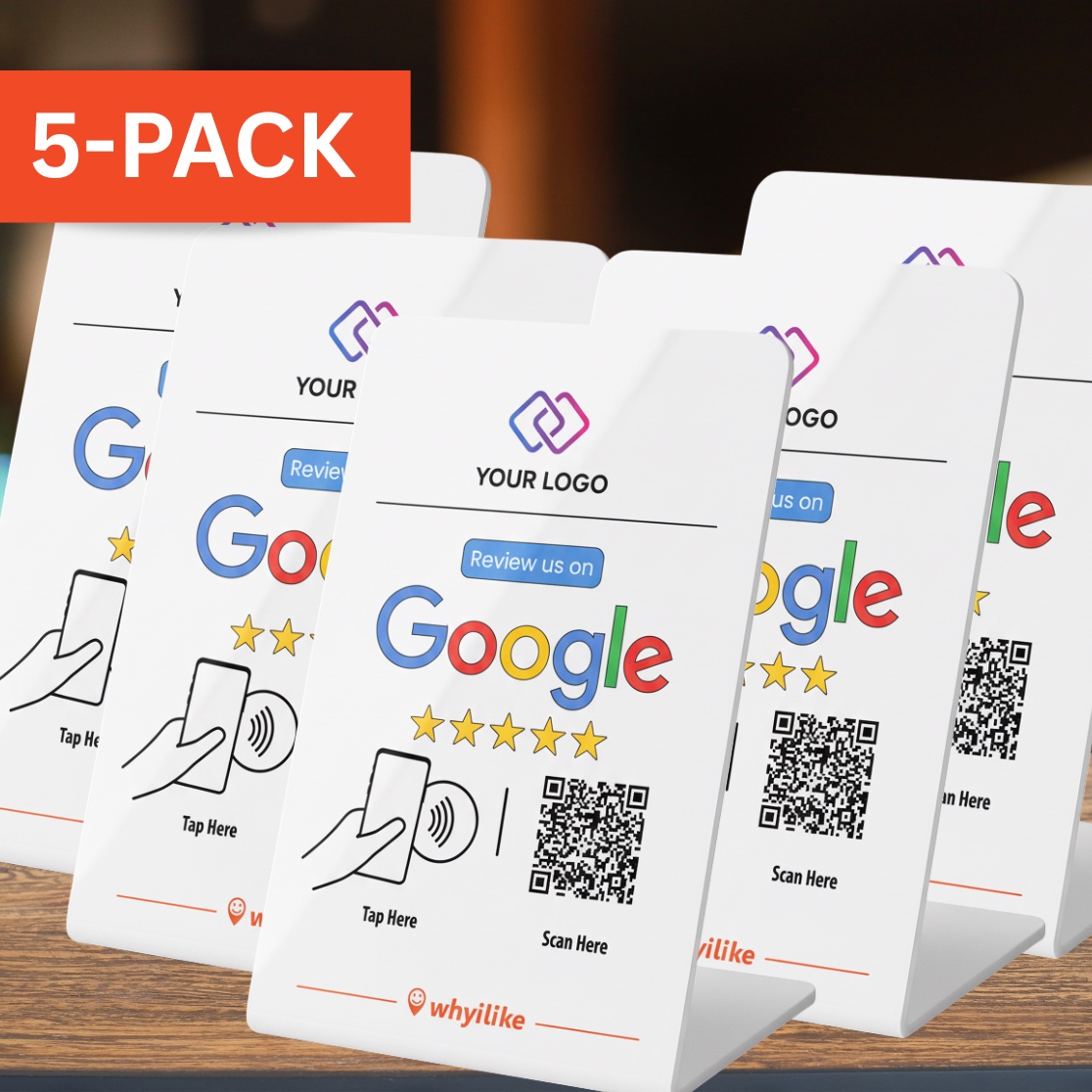 5-Pack – whyilike Google Review Stands